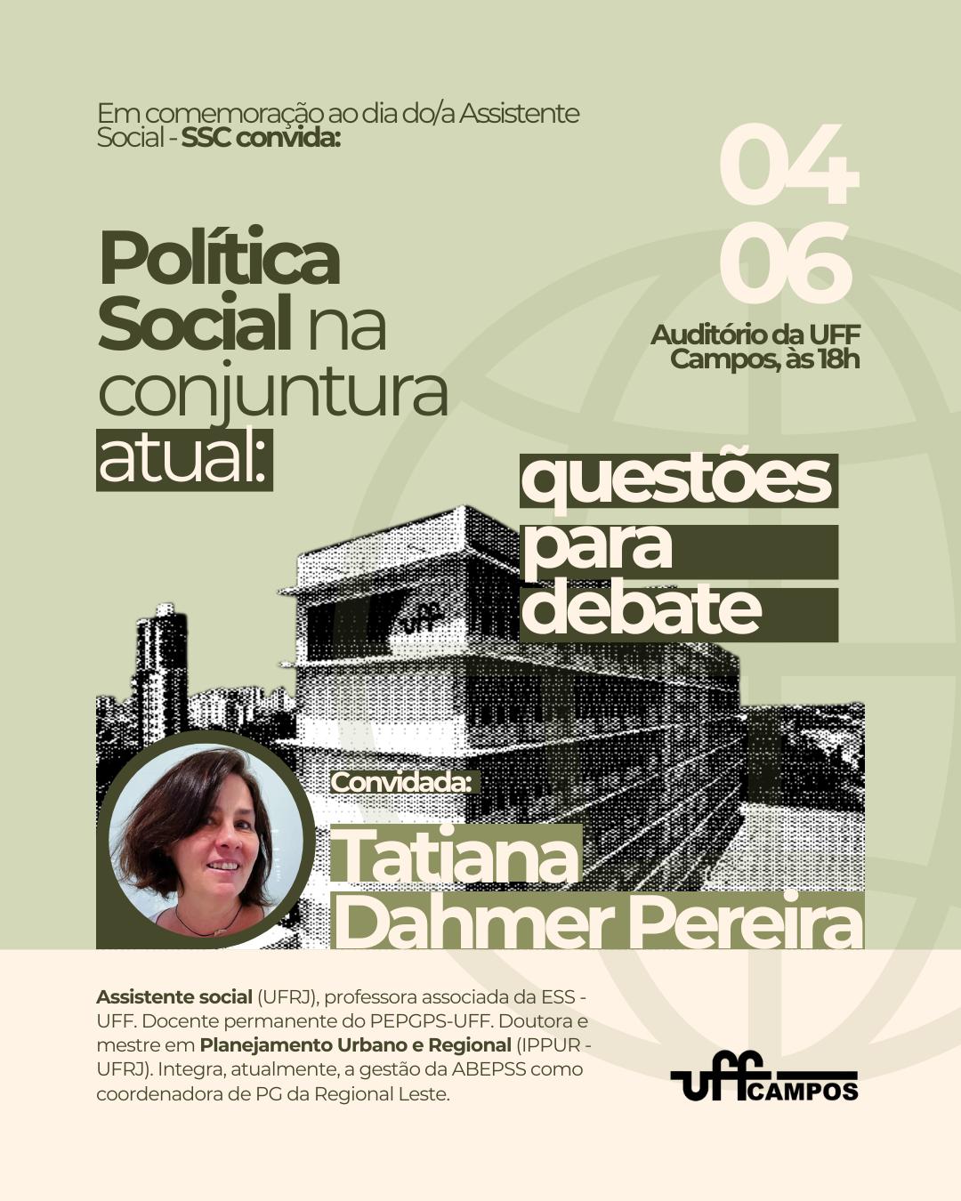 Palestra “Política Social na conjuntura atual: questões para debate”